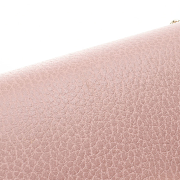 Gucci Interlocking Chain Outlet Dusty Pink Gold Hardware Leather Shoulder Bag - Picture 10 of 16